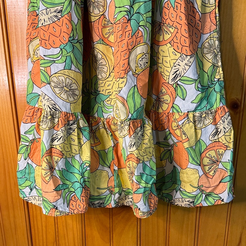 Peyton&Parker 100% Cotton Colorful Floral Midi Dress - Picture 4 of 5